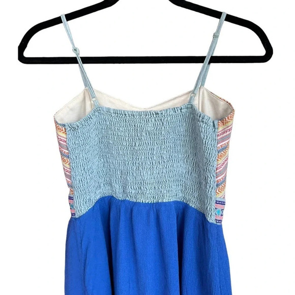 Flying Tomato Boho Mini Dress Crocheted Bust & Ruched Back Size Small - Picture 5 of 6